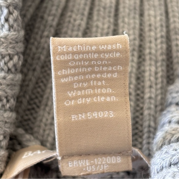 EUC Banana Republic Light Gray Cable Knit Cowl Sweater Size XS Sleeveless - Picture 6 of 6